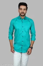Cotton Blend Full Sleeves Shirt for Men 
