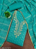 Silk Blend Embroidered Punjabi/All Over Suits Semi-Stitched Suits 