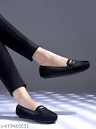 Solid Suede Loafers for Women 