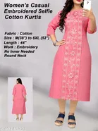 Floral Embroidered A-line Kurti for Women 