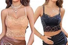 Net Solid Bras for Women, Assorted, Pack of 4 