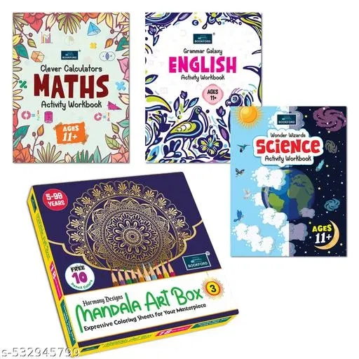 Harmony Mandala BoxX Part 3 + Set of 3 Maths, English & Science Activity Workbooks (Age 11+) – Engagee in creative play and educational learning with this perfect set!