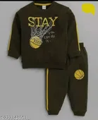 Hosiery Cotton Full Sleeves T-Shirt with Pant Clothing Set for Kids 