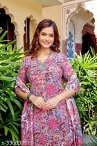 Viscose Rayon Printed Kurta with Pant & Dupatta for Women 