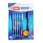 FLAIR Rapid Blue Gel & Carbonix Pen 6pcs with 5 pcs Mr Grip Ball Pen- Blue 