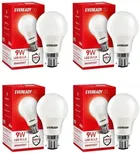 Eveready 9W B22 Led Bulb, White [Pack Of 4] F