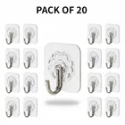Plastic Wall Hooks, Transparent 
