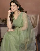 Bollywood Embroidered Organza Saree for Women 
