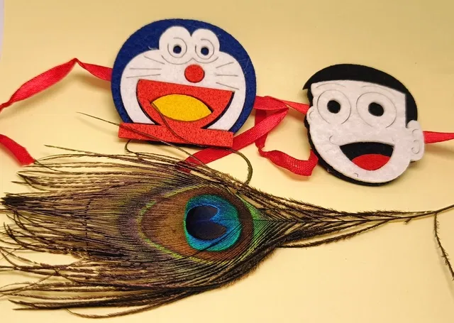 Fabric Rakhi for Raksha Bandhan (Multicolor, Pack of 2)