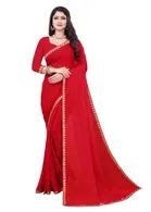 Lycra Blend Solid Saree for Women 