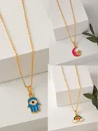 Gold Plated Chain & Pendant for Women & Girls 