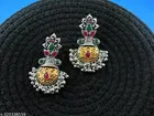 Unique 2 Tone Silver oxidised Earrings for Women 