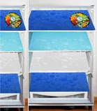 PVC Fridge Mat, Multicolor, Pack of 4