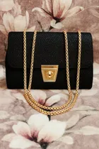 Dual Chain Textured Wome Sling Bag