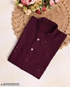 Sequin-Embellished Rayon Kurta Set for Boys 