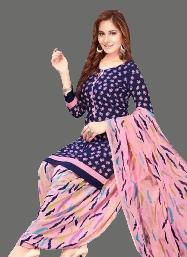 Unstitched Dress Material for Women & Girls (Blue)