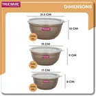 Stainless Steel Serving & Mixing Microwave Safe Bowls Set 