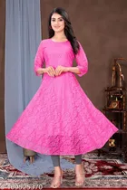 Net Kurti for Women,  Pink  