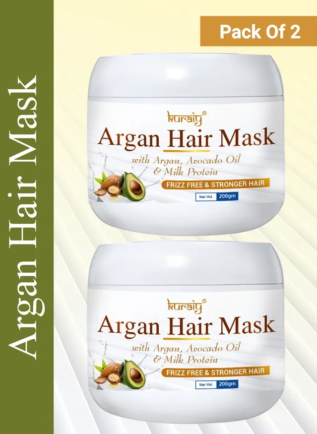 Kuraiy Argan Hair Mask (200 g, Pack of 2)