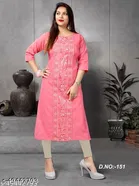 Floral Cotton Blend Kurti for Women 