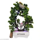 Artificial Bonsai Plant with Sparrow & Light 