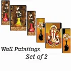 MDF 2 Pcs Designer Wall Painting for Home & Office 