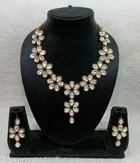 Alloy Jewellery Set for Women & Girls, White