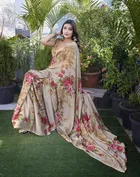 Chiffon Printed Saree for Women 