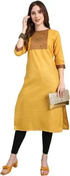 Women Cotton Blend Printed Kurta 
