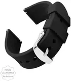 Silicone Watch Straps for Smartwatch (Black, 19 mm)