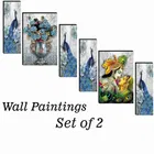 MDF 2 Pcs Designer Wall Painting for Home & Office 