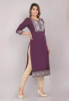 Rayon Embroidered Kurti for Women 