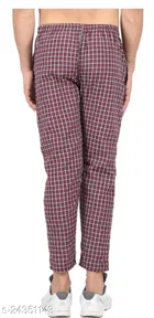 Cotton Blend Trouser for Mens (Maroon, 30)