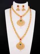 Alloy 2 Pcs Necklaces with Earrings for Women 