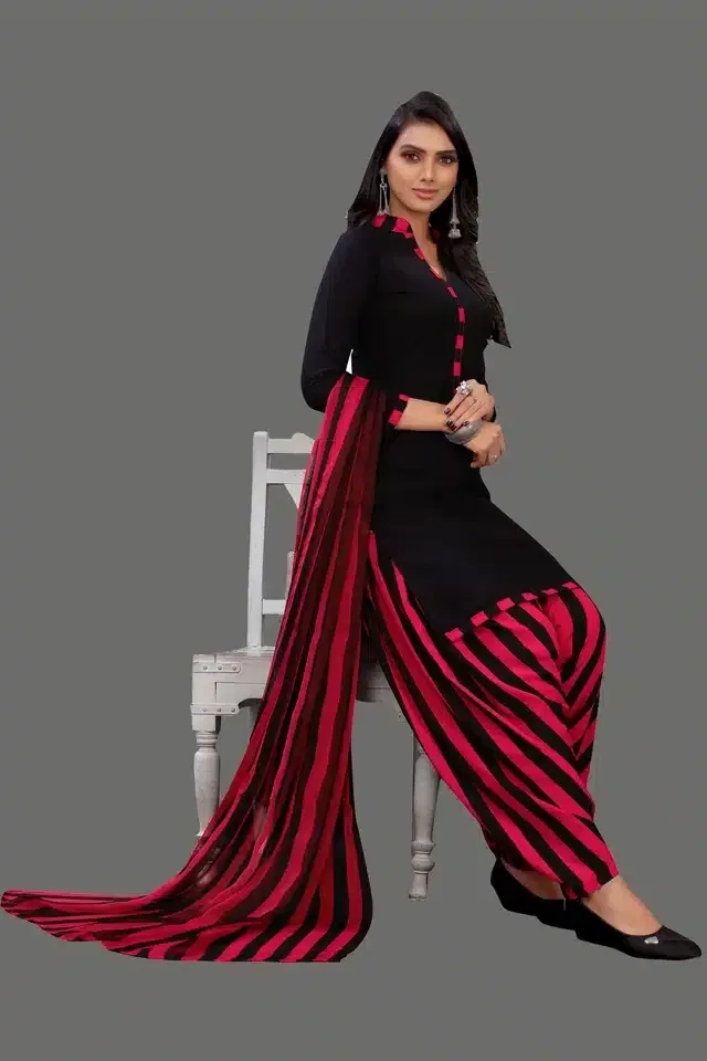 Unstitched Dress Material for Women & Girls (Red)