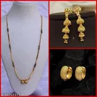 Alloy Mangalsutra with 2 Pair Earrings for Women 