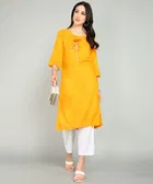Rayon Embroidered Kurti for Women 