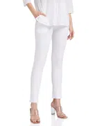 Cotton Blend Solid Leggings for Women (White, Free Size)