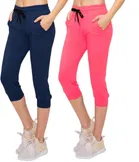 Cotton Solid Capri for Women 
