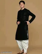 Chikankari Mandarin Neck Kurta for Men 