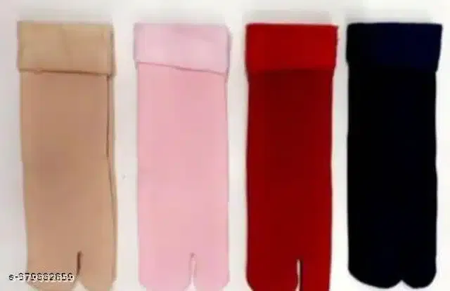 Velvet Socks for Women (Multicolor, Set of 4)