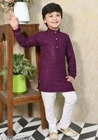 RK TRADERS Solid Chikankari Kurta Set for Boys 
