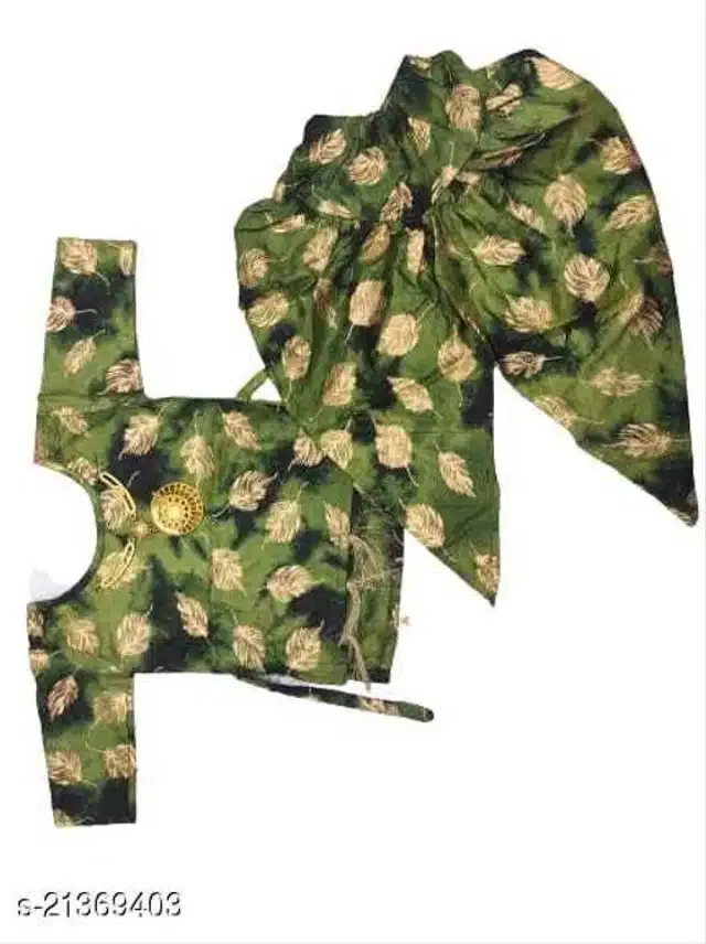 Rayon Half Sleeves Top & Bottom Clothing Set for Girls (Olive, 12-18 Months)