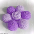 Scented Flower Shaped Candles (Purple, Pack of 7)