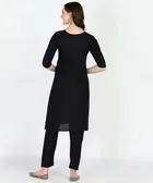 Viscose Rayon Embroidered A-Line Kurti with Pant 