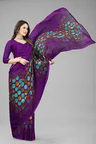 Trendy Georgette Saree with Blouse Piece For Women 