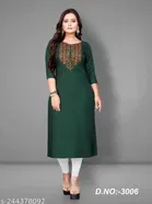 Rayon Solid Kurti for Women 
