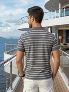 Striped Polo T-shirt for Men 