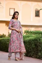 Viscose Rayon Printed Kurta Set for Women 
