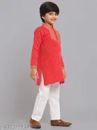 Cotton Blend Kurta with Pyjama for Boys 